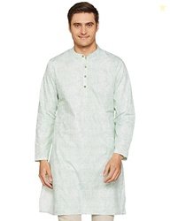 Amazon Brand - Symbol Men's Cotton Printed Long Kurta (Regular Fit) (S