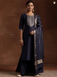 Gerua By Libas Floral Yoke Design Regular Kurta with Sharara & With Du