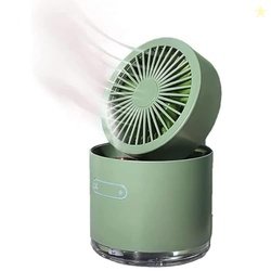 ATEVON Mini Desktop Cooling Fan - Rotating Spray Humidifier Fan with A