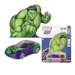 Marvel Go Collection | Knight Speed | Hulk | 1:64 Diecast Toy Car | Ages 3 and Up | Collect Them All, Green