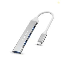 TECHNOVIEW 4 in 1 USB c hub USB Extension Type c for Laptop Type C to