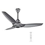 Goldmedal Hush Flo BLDC 1240 mm 5 Star Rated Super Decorative Ceiling Fan | Anti Dust | Smooth & Silent Operation | With Remote Control | 3 years Warranty (Daytone Grey)