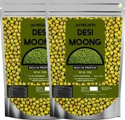 jaivikearth Organic Green Moong Dal (Whole) (green moong, organic mung