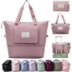 Wazdorf Nylon 41 Liter Expandable Travel Bags for Women, Duffle Bags f