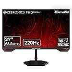 Zebronics S27A 27″” (68.5 cm) Gaming Monitor, 220Hz Refresh Rate, Fast IPS Display, HDMI, DP, FHD 1920×1080, 350nits Brightness, Built-in Speakers, ZGame Aid, Adaptive Sync, Bezel-less, Wall Mountable