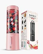 Portable Blender for Smoothie and Juices, Milk Shakes and Crushing Ice, 4000mAh Rechargeable Small Juicer for Fruits,150 Watt Motor,Personal Blender for Smoothies (Pink)