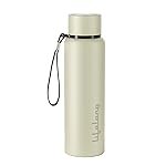 Lifelong Stainless Steel Water Bottle 950 ml | Single Wall, Anti-Bacterial, BPA Free, Odour-Free, Easy to Clean, Corrosion Resistant | Secure Cap for School, Travel, Gym & Work (LLWBT03, Beige)