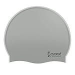 Cockatoo SC01 Rubber Swimming Cap for Adults, Swimming Cap for Men & Women, Grey