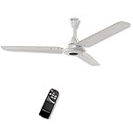 amazon basics BLDC Fan Eco with IR Sensor | 35W Energy-Efficient Ceiling Fan | Ultra-Quiet & Remote Controlled | 1200mm | BEE 5-Star Rated. | White