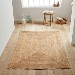 A R Creations Jute Reversible Braided Natural & Handwoven Jute Carpet,