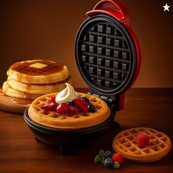 Urban Elite Mini Waffle Maker Machine 3 In 1 Waffle Iron Home Applianc