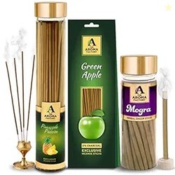 The Aroma Factory Pooja Incense Combo (Pineapple Agarbatti -100g, Mogr