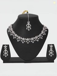 maayeri JEWELS Alloy Rhodium White Jewel Set(Pack of 1)