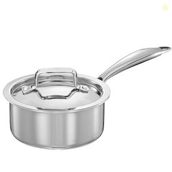 Inalsa Stainless Steel Induction Friendly Platinum Triply Sauce Pan wi