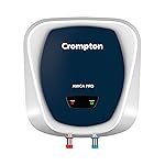 Crompton Amica Pro 15 Ltr Storage Water Heater | 2000W Heating Element | 5 Star BEE Rated | Glassline Tank |Rust-Proof Body | High-Rise Compatible | 2Y Product & Element, 5Y Tank Warranty (White-Blue)