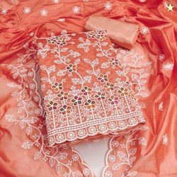 M FASHION Unstitched Cotton Blend Salwar Suit Material Embroidered