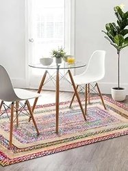 Cortina Jute Rug - Braided Reversible Rug for Living Room Bedroom - Mu