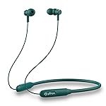 pTron Tangent Flex Bluetooth 5.3 Wireless In Ear Headphone with Mic, 38H Playtime, 13mm Driver, Dual Device Pairing Wireless Neckband, Type-C Charge, Magnetic Buds & IPX5 Water Resistant(Forest Green)