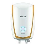 Havells Instanio 10 Litre Storage Water Heater (Geyser) | Temp. Sensing Color Changing LED Indicator | Glass Coated Anti Rust Tank | Warranty: 5 Year on Tank | High Rise Compatible (White Mustard)