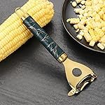 Magic Corn Peeler â Stainless Steel Corn Stripper & Cutter Tool | Easy Corn on The Cob Peeling | Kitchen Corn Stripper for Quick & Convenient Corn Prep | Gold