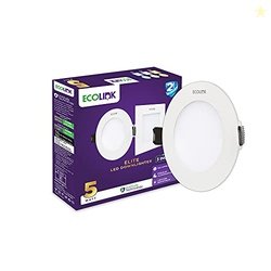 EcoLink Elite 5W Round LED Ceiling Downlighter (Cool Day Light,Pack of