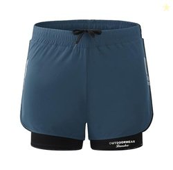 Cockatoo AM444-2 in 1 Men's Workout Running Shorts, Active Wear Men,Bl