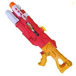 Holi Rapid Push Action Gun | Super Power Alpha Gun | Large | Red | Pop