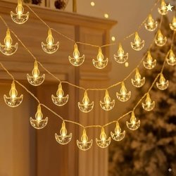 One94Store Crystal Diya LED String Fairy Lights  3 Meter, 14 LED Warm