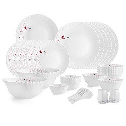 Cello Opalware Dazzle Series Lush Fiesta Dinner Set, 35 Units | Opal G