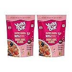 Yogabar Muesli Fruit and Nuts – Wholegrain Breakfast Cereals with Oats and Dry Fruits, High in Omega 3, Gluten Free Granola with Chia and Flax Seeds (400g – Pack of 2)