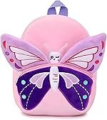 Delicado Cute Small Toddler Kids Preschool Backpack butterfly design Nursery Preschool Playschool School Picnic Travelling Bag for Baby Boy Girl Age 2-5 Years