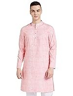 Symbol Men Cotton Printed Long Kurta (Regular Fit)