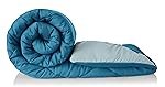 Solimo Microfibre Reversible Comforter, Single (Ocean Blue and Mild Blue, 200 GSM)