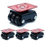 6 Wheel Caster Heavy Duty Roller for Furniture, Beds, Sofa, Table Counter – Upto 600 KG Load Capacity – Pack of 4
