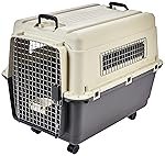 Amazon Basics Heavy Duty Pet Airline Carrier | IATA Approved Medium Pet Carrier | Travel Pet Kennel | Suitable for Medium Size Dogs | Breathable & Washable | 32 Inches
