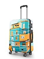 Safari Oasis Neo Trolley Bag Medium Size, 65 cms Printed Hard Side Travel Bag for Men and Women, 8 Wheel Luggage Suitcase for Travelling