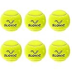 SLOVIC Cricket Balls for Home [Pack of 6] | Practice Tennis Ball Cricket | Lightweight & High-Bounce Rubber Cricket Balls | Ideal for Street Matches, Indoor & Outdoor Cricket, Green