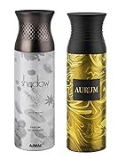 Ajmal Shadow Homme & Aurum Deodorant Spray Gift For Men & Women (200 ml, Pack of 2)