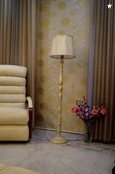 tu casa Mango Wood Floor lamp Pipping Cotton Shade-Holder type-B-22 (K