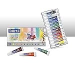 Doms Non-Toxic Water Colour Tube Set in Cardboard Box (12 Assorted Shades, 1 Paint Brush & 1 Palette)
