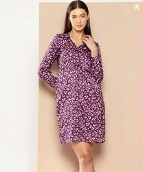 CHEMISTRY Women Shirt Purple Above Knee/Mid Thigh Length Dress