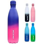 Thermosteel 18 Hours Hot and 24 Hours Cold Water Bottle, 1 Piece, 750 ml, Leak Proof | Office Bottle | Gym | Home | Kitchen | Hiking | Trekking | Travel Bottle Powder Coated (Purple)