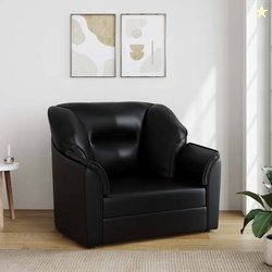 RECLINEX INDIA Leatherette 1 Seater Sofa(Finish Color - Black, DIY(Do-