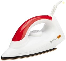 amazon basics 1000 Watts Dry Iron with Non-Stick Soleplate | Stainless