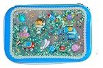 Crackles Stylish Embossed Space Themed Water Jelly Large Capacity Hardtop Pencil Case Organizer School Kids Pen Holder Pouch (Space Theme Random Colors)