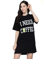 Black I-Need-Coffee Sleepshirt