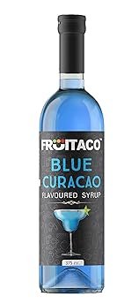 Fruitaco Blue Curacao Syrup | Mixer for Mocktails, Cocktails, Drinks, Juices, Beverages | Non Alcoholic Mix (Pack of 1-375 Ml, 375, millilitre)