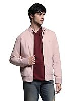 Jack & Jones Men’s Mock Collar Solid Cotton Casual Bomber Jacket