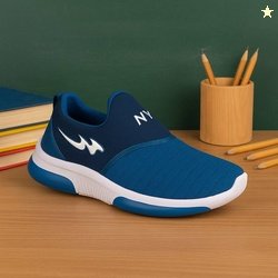 Tying Lace Running Shoes For Boys(Blue, 12-13 Years)