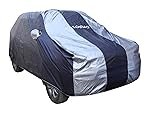 Solimo Maruti Vitara Brezza Uv Protection & Dustproof Car Cover (Dark Blue & Silver), for Car
